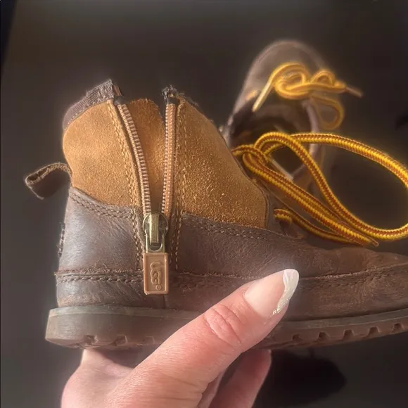 Brown Leather Kid’s Boots waterproof