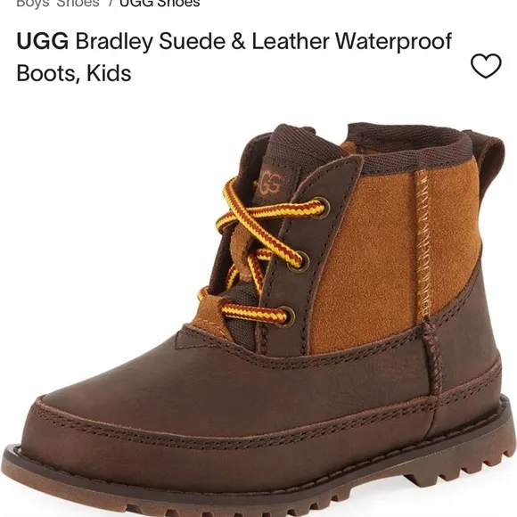 Brown Leather Kid’s Boots waterproof