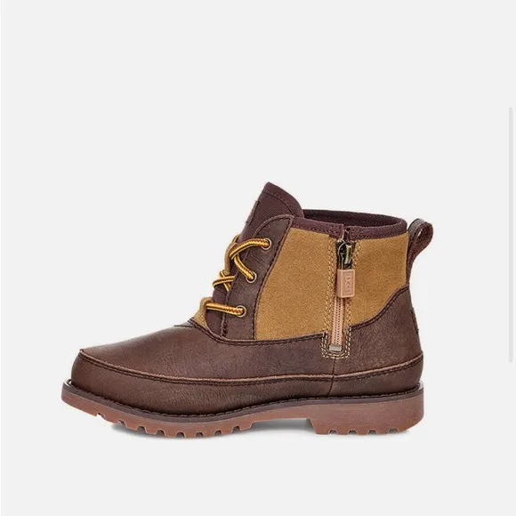 Brown Leather Kid’s Boots waterproof