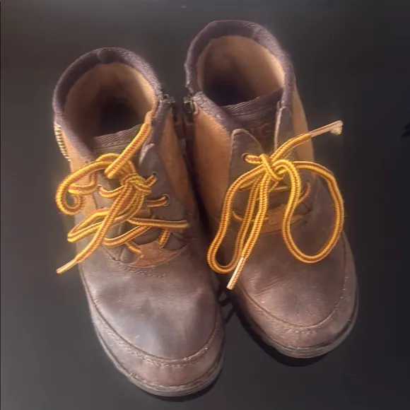 Brown Leather Kid’s Boots waterproof