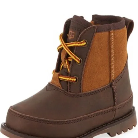 Brown Leather Kid’s Boots waterproof