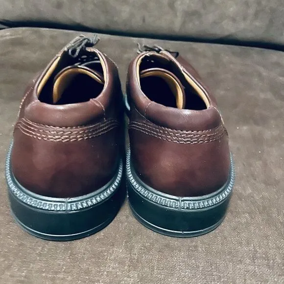 BROWN 45 ECCO Lace Up Leather dress shoes with comfort soles SIZE 11/11.5 US