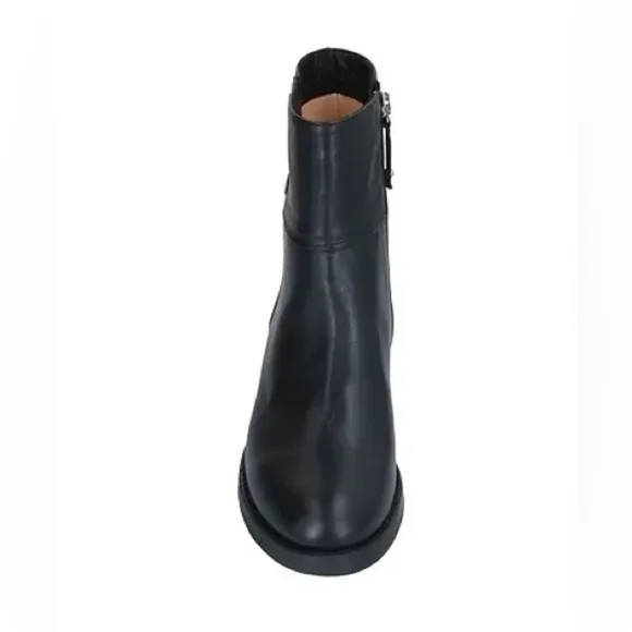 Bruglia | Black Leather Ankle Boots With Button Detail Size 36 NEW