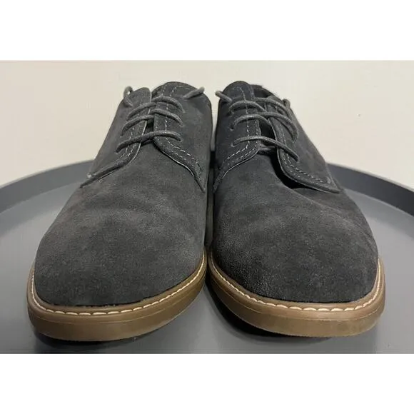Bruno Marc NY Dark Grey Suede Lace up Oxford Dress Shoes Mens Size 12