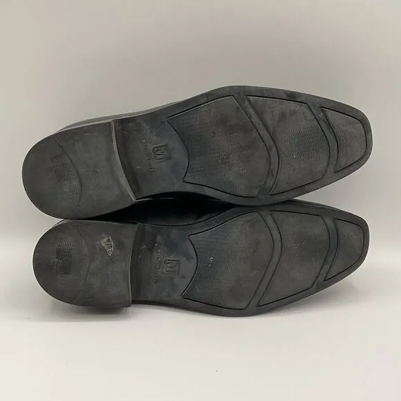 BRUNOMAGLI Pivetto‎ Leather Dress Loafer Shoes Bruno Black Mens Size 7M Slip On