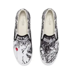 Bucket feet The Old 98 Print Slip On 2015 Holiday Collection Sneaker Women Sz 11