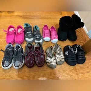 Bundle of 8 Pairs of Shoes: UGGS, Sandals, Sneakers, Zara