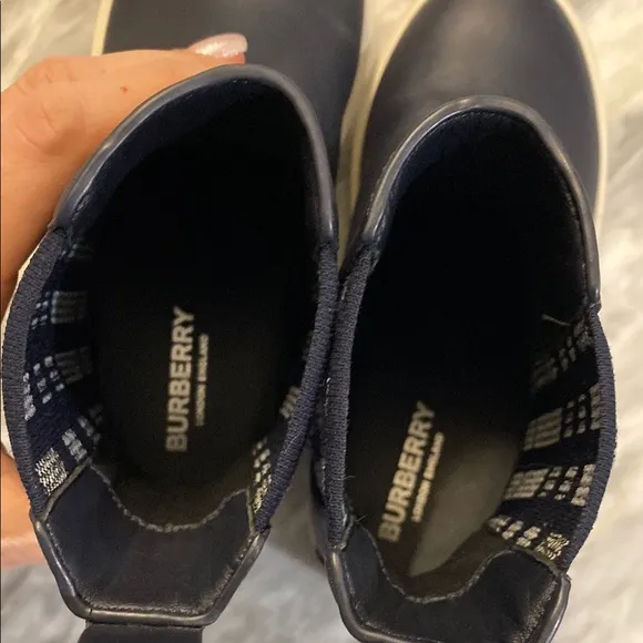 Burberry Cream and White Sole Boots