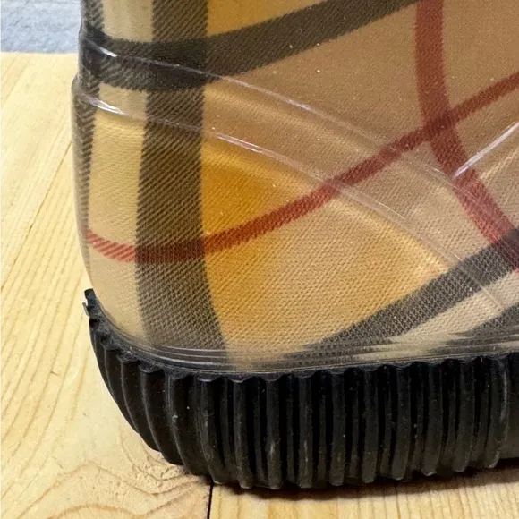 Burberry Kids Plaid Rain Boots. Size 11/12. Good Used Condition