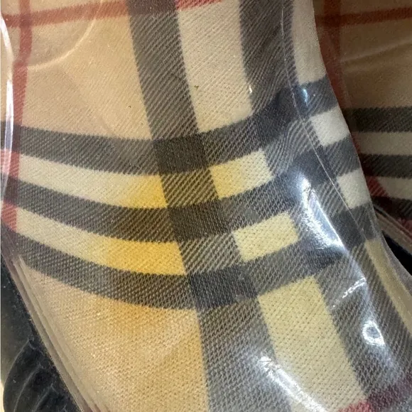 Burberry Kids Plaid Rain Boots. Size 11/12. Good Used Condition
