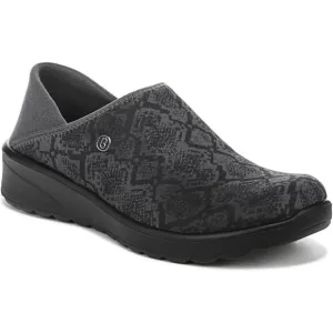 Bzees GETAWAY Washable Lightweight Sustainable Slip Ons Grey Snake Print 7W