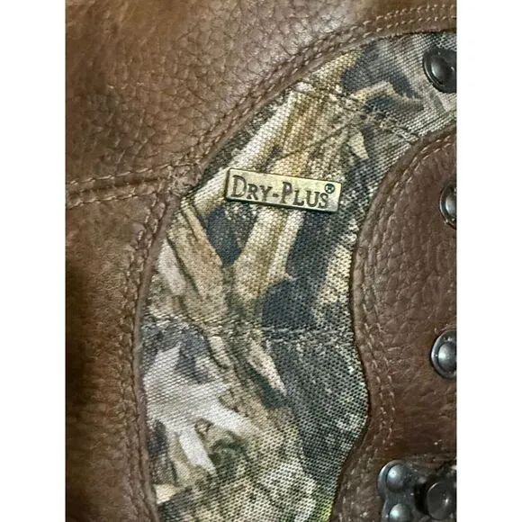CABELAS‎ MEN'S DRY-PLUS THINSULATE ULTRA LEATHER CAMO STYLE 83-0667 SIZE 12 EUC