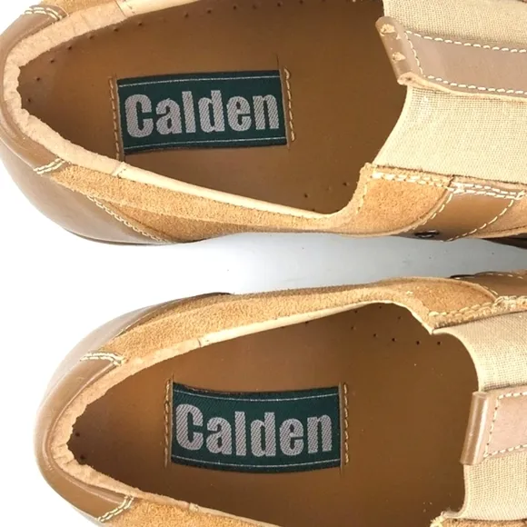 Calden Suede Leather Slip-on Casual Loafer Elevator Shoe Tan Men's Size 7