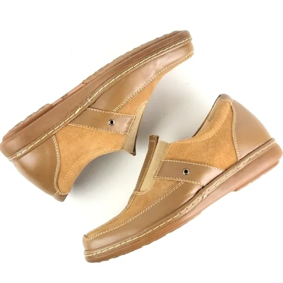 Calden Suede Leather Slip-on Casual Loafer Elevator Shoe Tan Men's Size 7