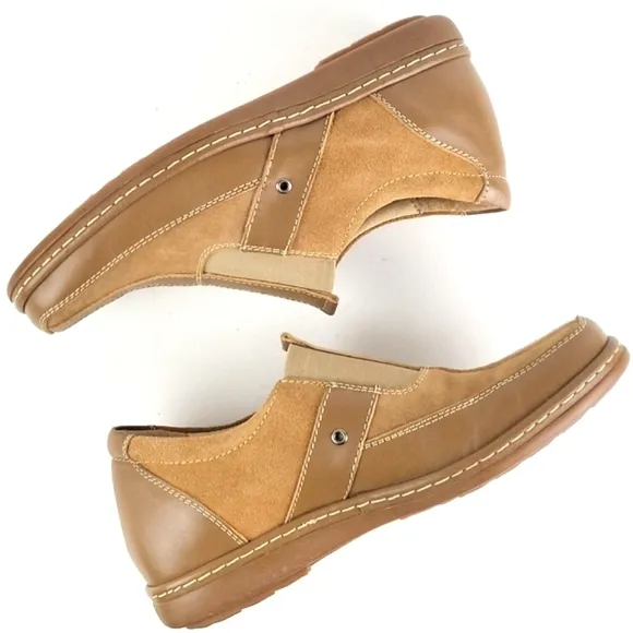 Calden Suede Leather Slip-on Casual Loafer Elevator Shoe Tan Men's Size 7