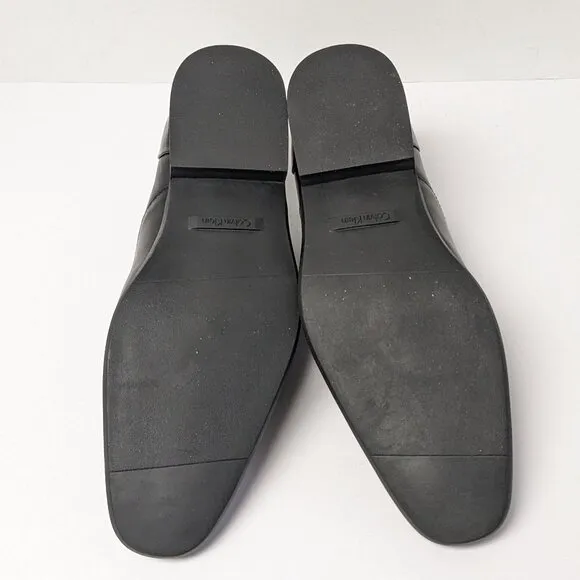 Calvin Klein Lucca Dress Shoe, Black Leather, Men's 11 M