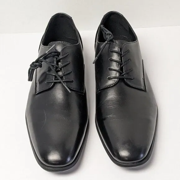 Calvin Klein Lucca Dress Shoe, Black Leather, Men's 11 M