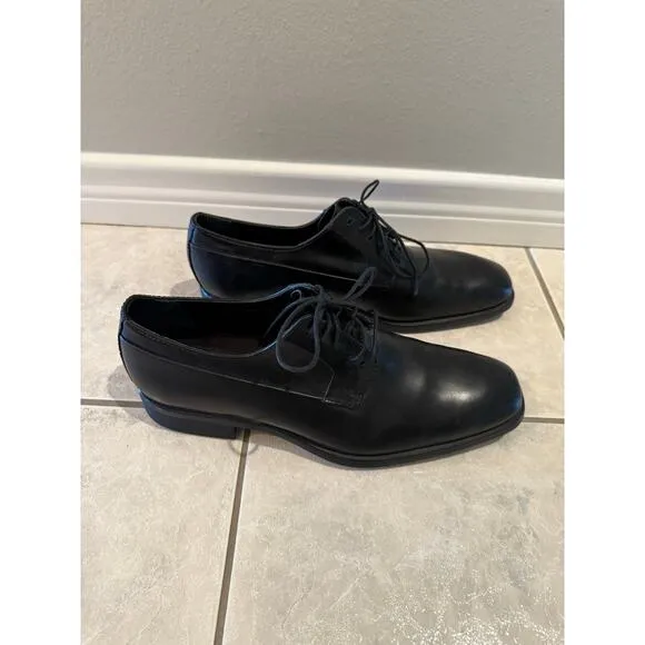 Calvin Klein Men's Edison Black Leather Lace Up Oxford Dress Shoes Size 11.5M