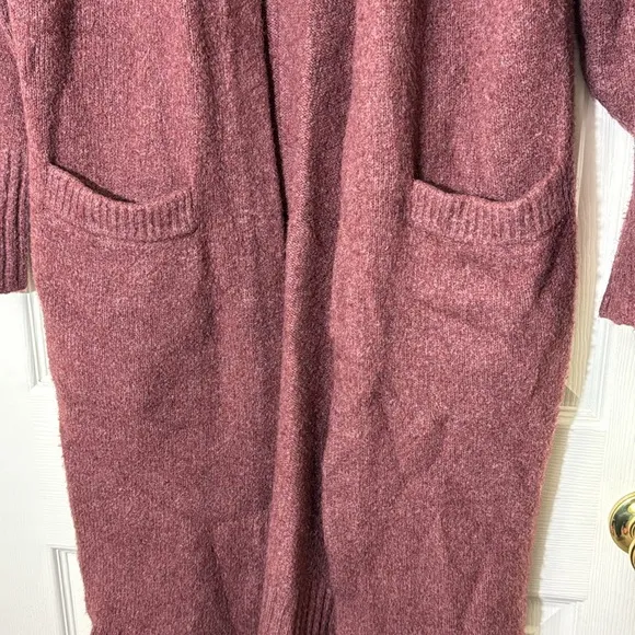 CALVIN KLEIN Women’s Cardigan Size Large Brown With Pockets