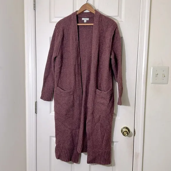 CALVIN KLEIN Women’s Cardigan Size Large Brown With Pockets