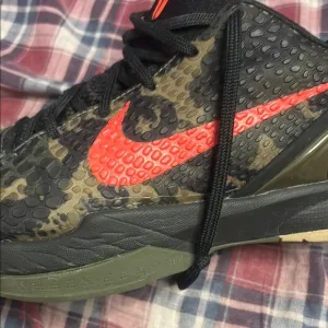 Camouflage and Red Athletic Sneakers