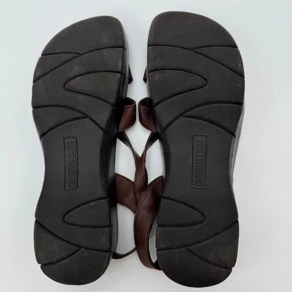 Canyon River Blues Brown‎ Leather Comfort Sandals Women's Size 6.538