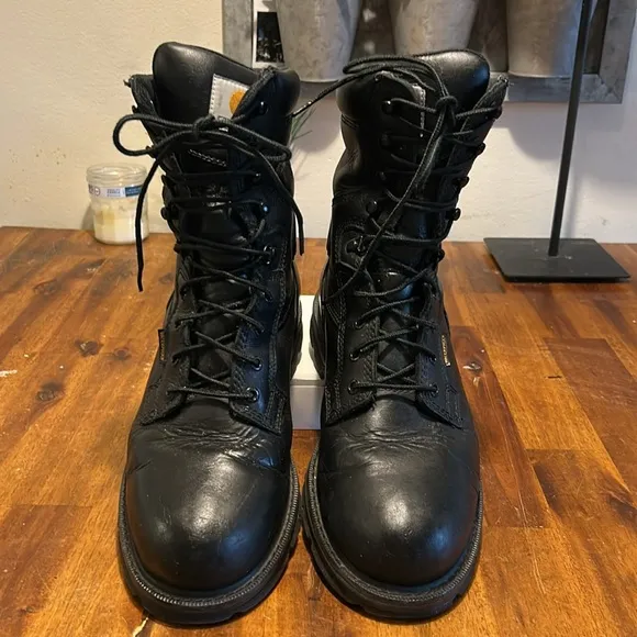 Carhartt #CMW8101 Oil Tanned  Black Leather 8&quot; Insulated Waterproof Work Boots