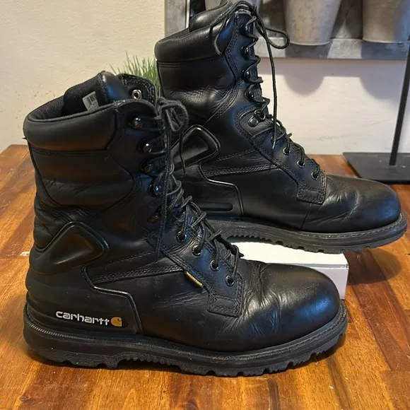 Carhartt #CMW8101 Oil Tanned  Black Leather 8&quot; Insulated Waterproof Work Boots