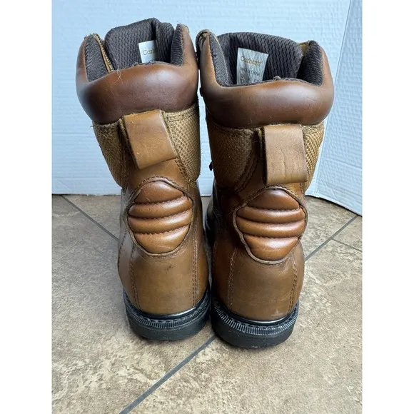 Carhartt Style #3907-1 Mens Brown Leather Work Ankle High Boots Size 9.5