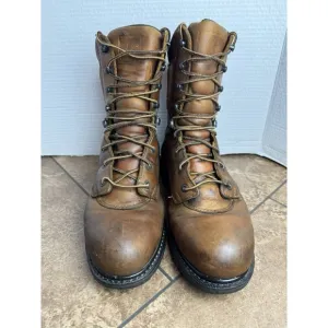 Carhartt Style #3907-1 Mens Brown Leather Work Ankle High Boots Size 9.5