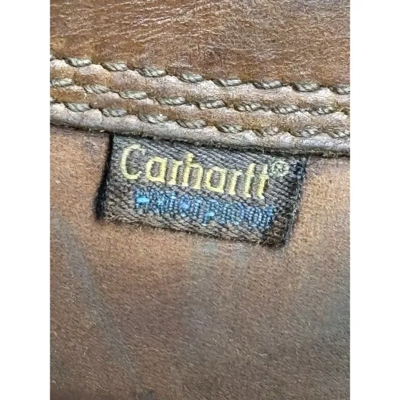 Carhartt Style #3907-1 Mens Brown Leather Work Ankle High Boots Size 9.5
