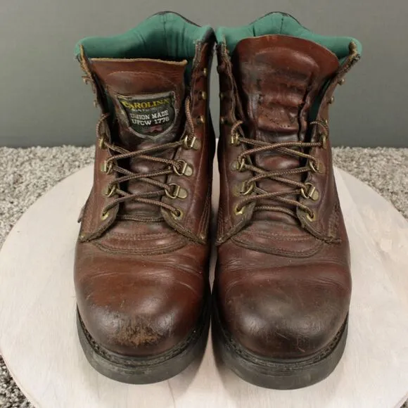 Carolina 309 Soft Toe Work Boots Mens 10 Brown Leather Non Insulated Safety EH