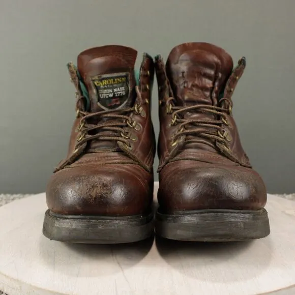 Carolina 309 Soft Toe Work Boots Mens 10 Brown Leather Non Insulated Safety EH
