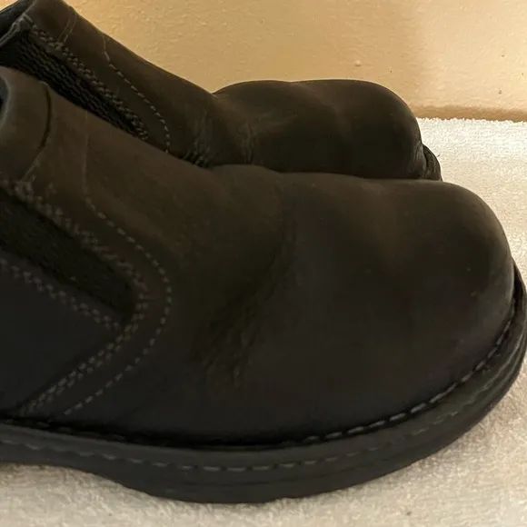 Carolina Black Leather Safety Steel Toe Shoes Sz 10
