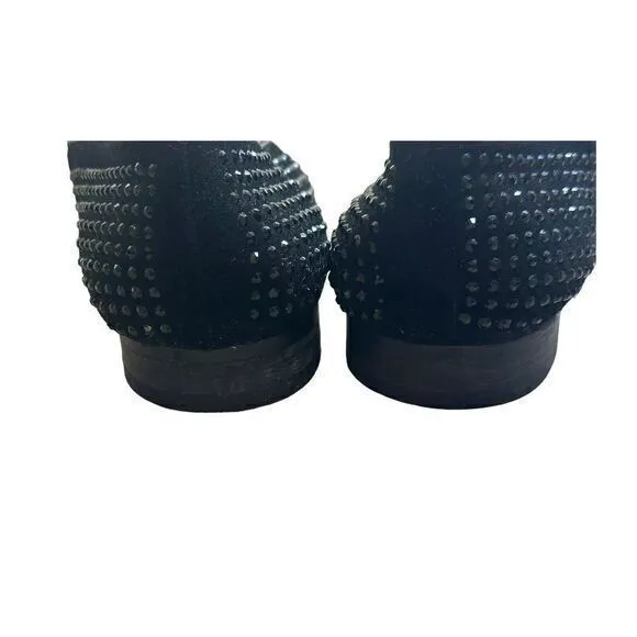 Carrucci Men's Suede Studs-Black Dress‎ Shoes KS805-05SG Size 9