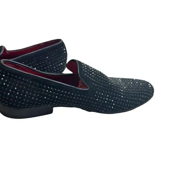Carrucci Men's Suede Studs-Black Dress‎ Shoes KS805-05SG Size 9