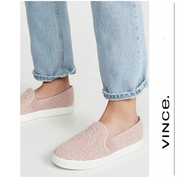 Casual Chic Vince Shearling Slip On Sneakers