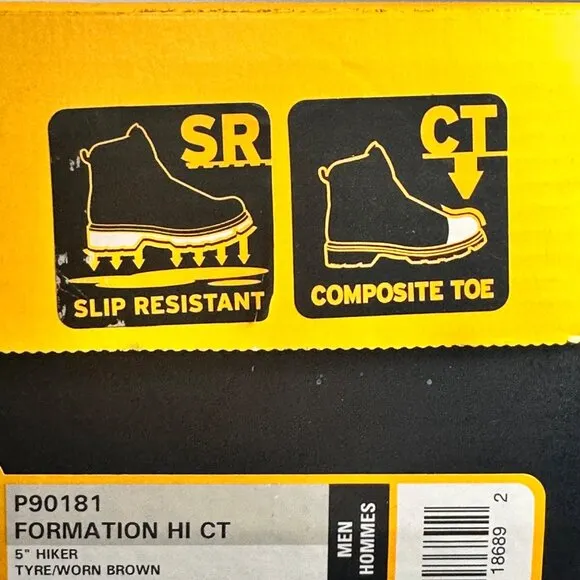 CAT Men's Composite Toe Waterproof Non-Slip Electrical Resistant Boots SZ 9.5