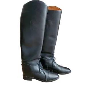 Cavalier Amazonas Black Leather Equestrian Riding Boots Lace-Up Womens 6.5