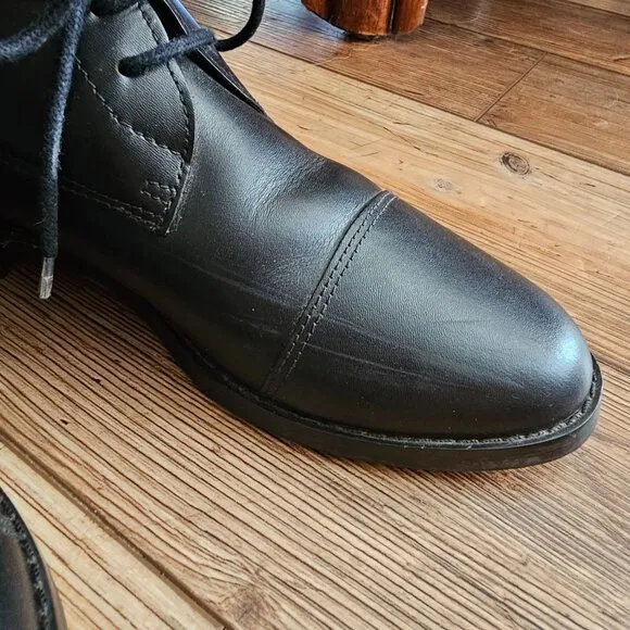 Cavalier Amazonas Black Leather Equestrian Riding Boots Lace-Up Womens 6.5