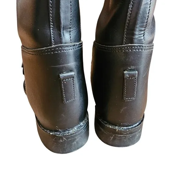 Cavalier Amazonas Black Leather Equestrian Riding Boots Lace-Up Womens 6.5