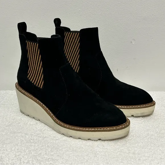 Cecelia New York Gemma Suede Wedge Chelsea Boots