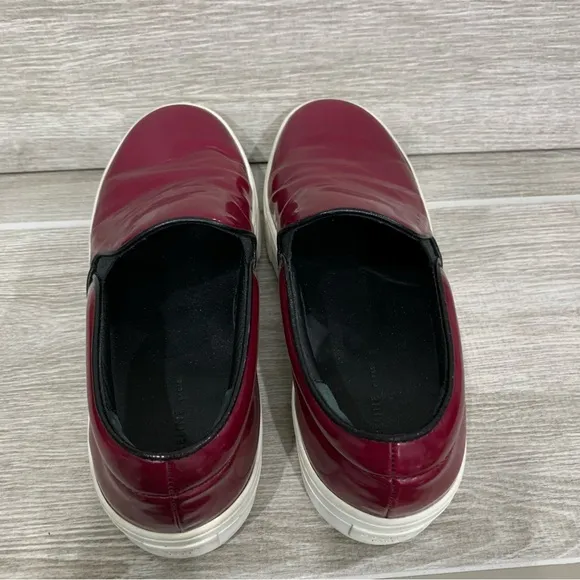 Celine Sneakers Womens EU 36 Slip On Leather Red Burgundy US 6