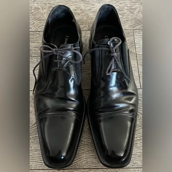 Cesare Paciotti Luxurious Men’s Black Italian Dress Shoes Size 9