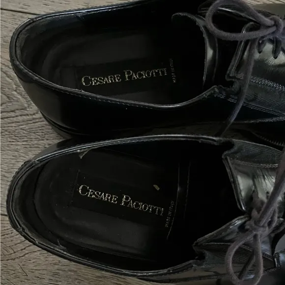 Cesare Paciotti Luxurious Men’s Black Italian Dress Shoes Size 9