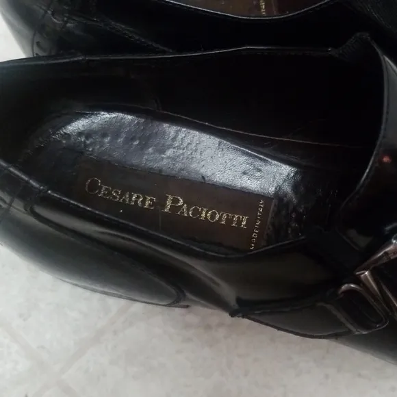 Cesare Paciotti mens black Italian dress shoes