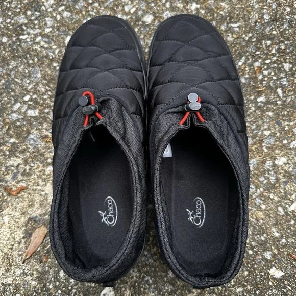 Chaco Ramble Puff Cinch Winter Slippers Mens Size 11.5 EUR 44.5 Black Camp Shoes