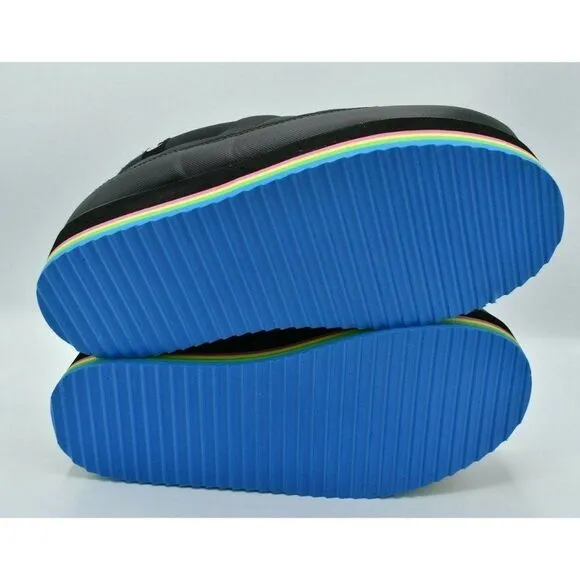 Champion Womens Size 9 Hot Stuff Black Platform Slippers Shoes