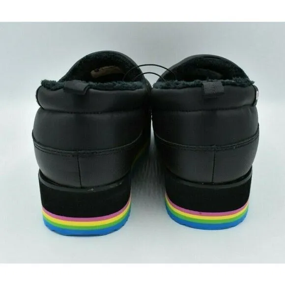 Champion Womens Size 9 Hot Stuff Black Platform Slippers Shoes