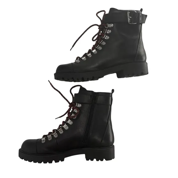 Charles David Women's Resistance Leather Combat Boots